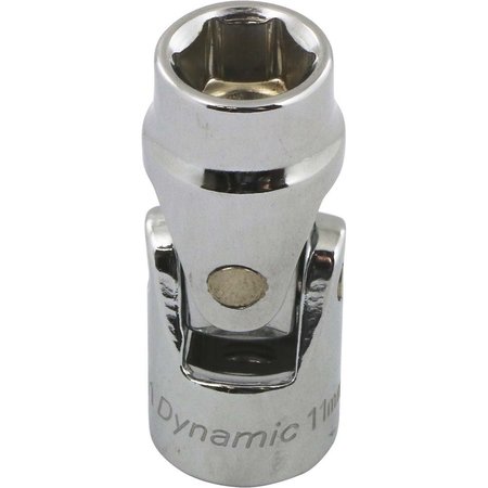 DYNAMIC Tools 3/8" Drive 6 Point Metric, 11mm Universal Joint Socket, Chrome D008711